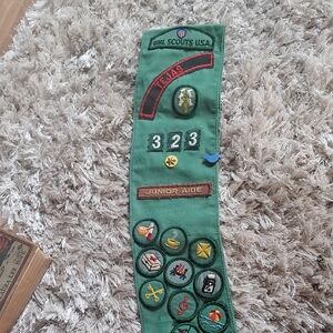 Green Kids Scout Badge Sash